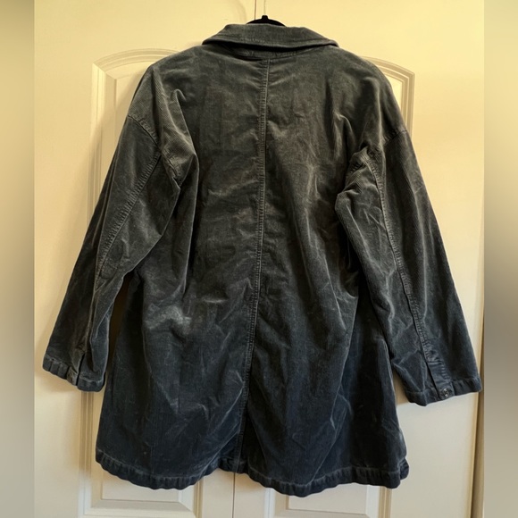 Anthropologie Pilcro Oversized Corduroy Blazer Jacket Coat Shacket Blue - Picture 12 of 16
